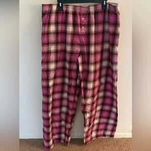 No Boundaries Pink Plaid Women’s Pajama Bottoms size 2x